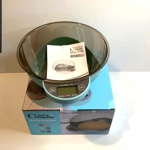 Cuisine & Company Digital Kitchen 2 Piece Bowl Scale - Teal New Open Box